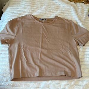 Brown Zara T-Shirt Crop
